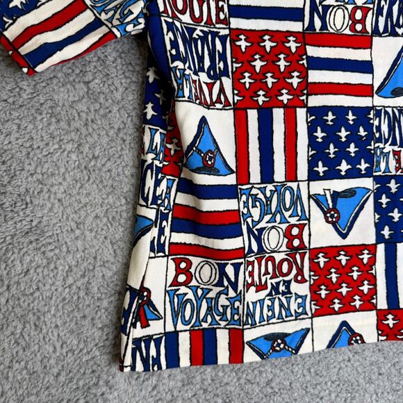 Vintage Phil Rose Shirt Womens Small Bon Voyage Cropped - Picture 4 of 9